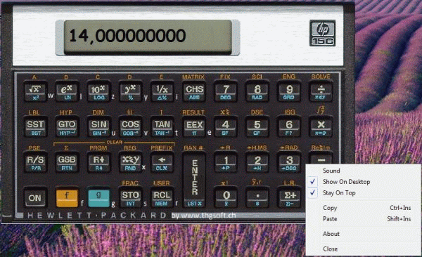 HP15c on the desktop